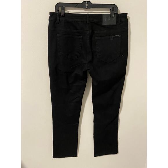 New NBT Straight Leg Black Motorcycle Jean Pants Size 32/32 - Picture 2 of 5